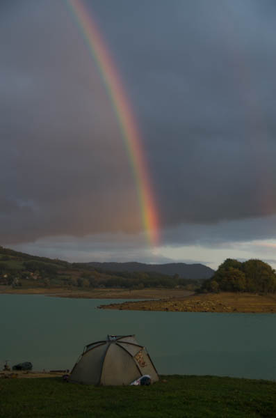 Regenbogen beim Angeln